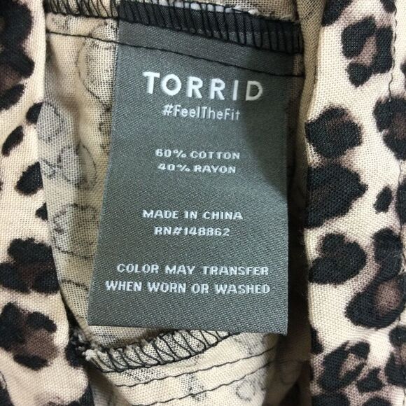 Torrid Womens Leopard Print Snap Front Jacket Pockets Plus 2X - Picture 7 of 11